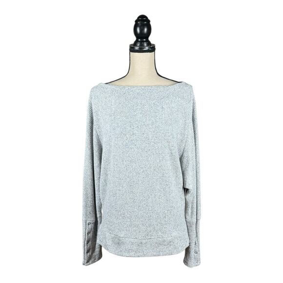 Evereve Wide Neck Ribbed Pullover Top - Picture 1 of 4